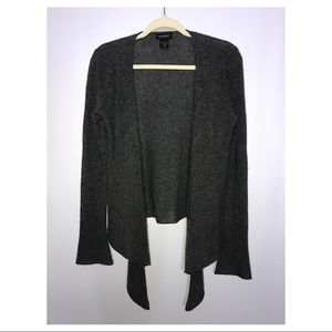 100% Cashmere Gray Open Cardigan by Philosophy Dane Lewis (Sz Small)